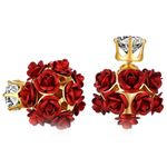 Buy Sukkhi Delightful Crystals from Swarovski Stud Gold Plated Earring for Women and Girls - Purplle