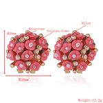 Buy Sukkhi Lavish Flower n Rose Bunch Crystal Alloy Pink Stud Gold Plated Pink Earring for Women - E81059 - Purplle