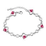 Buy Sukkhi Appealing Valentine Heart Artificial Stone Rhodium Plated Bracelet For Women - BC81137 - Purplle