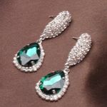Buy Sukkhi Shimmering Crystal Stone Green Rhodium Plated Earring For Women - E80753 - Purplle
