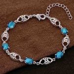 Buy Sukkhi Exclusive  Crystal Stone Rhodium Plated Aqua Blue Bracelet For Women - BC80807 - Purplle