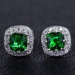 Buy Sukkhi Gorgeous Square Green Crystal Stone Rhodium Plated Earring For Women - E80765 - Purplle
