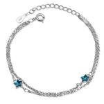 Buy Sukkhi Modern Adjustable Blue Crystal Rhodium Plated Bracelet for Men - BC80850 - Purplle