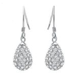 Buy Sukkhi Gleaming Crystals from Swarovski Drop Down Platinum Plated Dangle Earring Women and Girls - Purplle