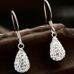 Buy Sukkhi Gleaming Crystals from Swarovski Drop Down Platinum Plated Dangle Earring Women and Girls - Purplle