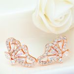 Buy Sukkhi Classic Butterfly Pink Crystal Gold Plated Earring For Women - E81124 - Purplle