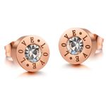 Buy Sukkhi Love Inscript Pink Cubic Zirconia Stud Earrings - E81126 - Purplle
