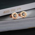 Buy Sukkhi Love Inscript Pink Cubic Zirconia Stud Earrings - E81126 - Purplle