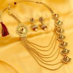Buy Sukkhi Alluring Gold Plated Wedding Jewellery 7 String Necklace Set For Women - Purplle