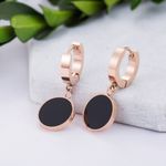 Buy Sukkhi Adorable Black Hoop style Artificial Stone Gold Plated Earring For Women - E80776 - Purplle