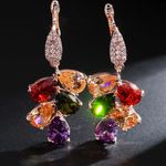 Buy Sukkhi Intricately Leafy Crystal Multi Colour Gold Plated Earring For Women - E81069 - Purplle