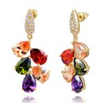 Buy Sukkhi Intricately Leafy Crystal Multi Colour Gold Plated Earring For Women - E81069 - Purplle