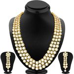 Buy Sukkhi Bollywood Inspired Gold Plated Kundan Long Haram Necklace Set For Women - Purplle