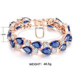 Buy Sukkhi Designer Adjustable Blue Crystal Gold Plated Bracelet For Women - BC80981 - Purplle