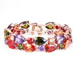 Buy Sukkhi Glimmery Pear Crystal Gold Plated Multi Colour Bracelet For Women - BC81047 - Purplle