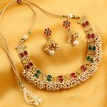 Buy Sukkhi Delightly Reversible Red And Green Gold Plated Necklace Set For Women - N71912GLDPGA092017 - Purplle