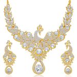 Buy Sukkhi Exotic Peacock Gold Plated Ad Necklace Set For Women - 2146NADV2750 - Purplle