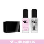 Buy NY Bae Nail Paint Duos, Creme, Pink - Spumoni Date with Mattifying Top Coat (5 ml + 5 ml) - Purplle