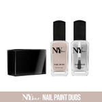 Buy NY Bae Nail Paint Duos, Creme, Nude - Marshmallow Date with Mattifying Top Coat (5 ml + 5 ml) - Purplle