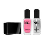 Buy NY Bae Nail Paint Duos, Creme, Pink - Bagel Date with Mattifying Top Coat 06 (5 ml + 5 ml) - Purplle