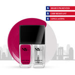 Buy NY Bae Nail Paint Duos, Creme, Maroon - Hot Chocolate Date with Mattifying Top Coat (5 ml + 5 ml) - Purplle