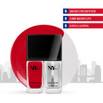 Buy NY Bae Nail Paint Duos, Red Creme Polish with Mattifying Top Coat - Cupcake Date (5 ml + 5 ml) - Purplle