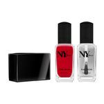 Buy NY Bae Nail Paint Duos, Red Creme Polish with Mattifying Top Coat - Cupcake Date (5 ml + 5 ml) - Purplle