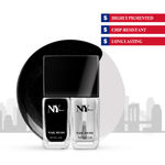 Buy NY Bae Nail Paint Duos, Black Creme Polish with Mattifying Top Coat - Chocolate Cookie Date 14 (5 ml + 5 ml) - Purplle