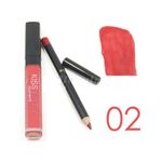 Buy Kiss Beauty Liquid Matte Lipgloss and Lipliner (N-02) - Purplle