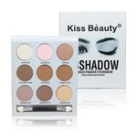 Buy Kiss Beauty KBSHADOW Pressed Powder Eyeshadow Palette (Set 1), 9 Color - Purplle
