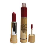 Buy CLAMY Lip Matte Long Lasting 2 in 1 Lipstick Lipgloss (Red) - Purplle