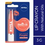 Buy Nivea Coloron Lip Crayon - Coral Crush (3 g) - Purplle