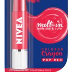 Buy Nivea Coloron Lip Crayon - Pop Red (3 g) - Purplle