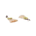 Buy Golden Peacock Vintage Khaki Oval Shape Decorated Tassel Earrings - Purplle