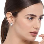 Buy Golden Peacock Light Blue Waterdrop Shape Decorated Earrings(4 Pairs) - Purplle