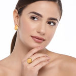 Buy Golden Peacock Gold Color Water Drop Shape Earrings & Rings (12 Pcs) - Purplle
