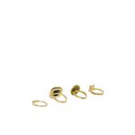 Buy Golden Peacock Gold Color Water Drop&square Shape Earrings & Rings (12 Pcs) - Purplle