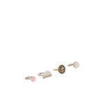Buy Golden Peacock Gold Color Round Shape Earrings & Rings Set (12 Pcs) - Purplle