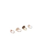 Buy Golden Peacock Gold Color Round Shape Earrings & Rings Set (12 Pcs) - Purplle