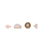 Buy Golden Peacock Gold Color Round Shape Earrings & Rings Set (12 Pcs) - Purplle