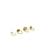 Buy Golden Peacock Gold Round Round Shape Decorated Earrings&rings Set (12 Pcs) - Purplle