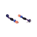 Buy Golden Peacock Multi-Colour Geometric Shaped Long Earring - Purplle