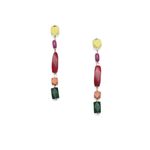 Buy Golden Peacock Multi-Colour Geometric Shaped Long Earring - Purplle