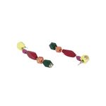Buy Golden Peacock Multi-Colour Geometric Shaped Long Earring - Purplle