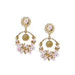 Buy Golden Peacock Gold Plated Floral Shaped Earring - Purplle