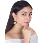Buy Golden Peacock Gold Colour Plated Contempory Jhumkas - Purplle