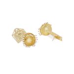 Buy Golden Peacock Gold Colour Plated Contempory Jhumkas - Purplle