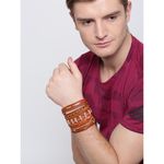 Buy Golden Peacock Unisex Set of 5 Brown Bracelets - Purplle