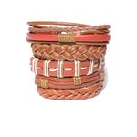 Buy Golden Peacock Unisex Set of 5 Brown Bracelets - Purplle