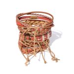 Buy Golden Peacock Unisex Set of 5 Brown Bracelets - Purplle